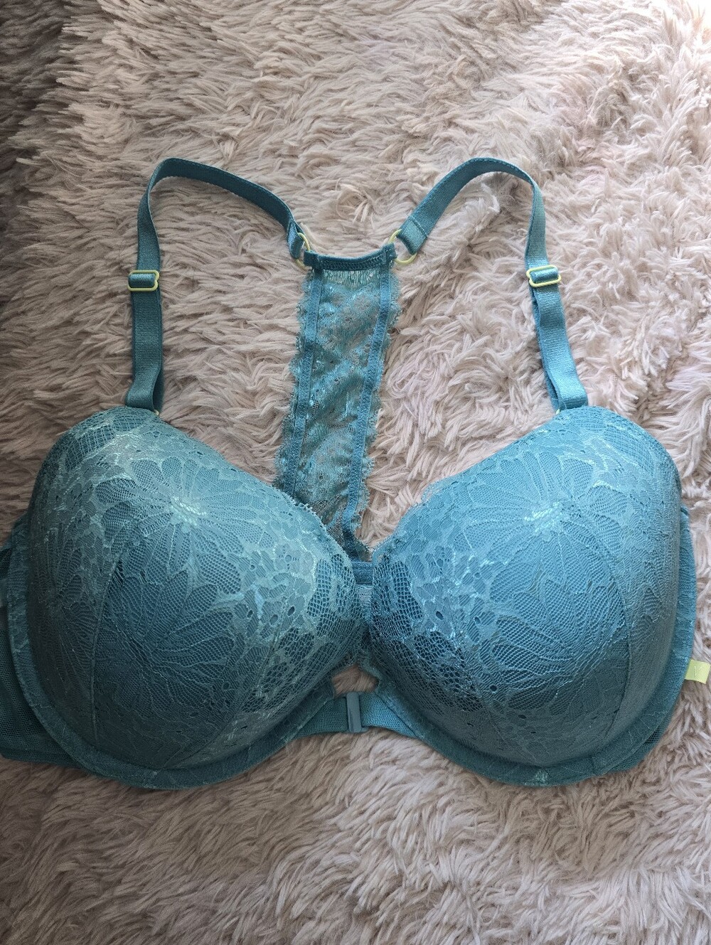 Victoria's Secret Teal Lace Racerback Bra